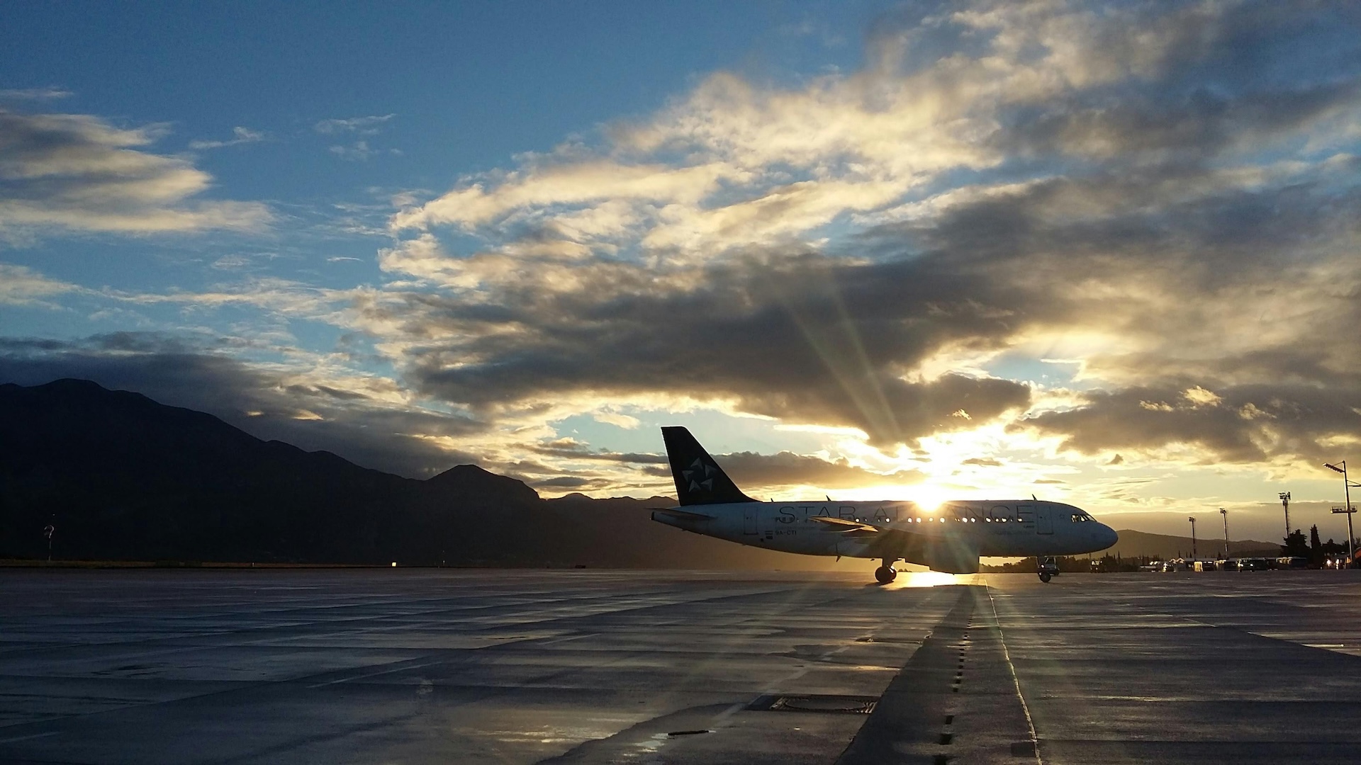 Airplane on ground.